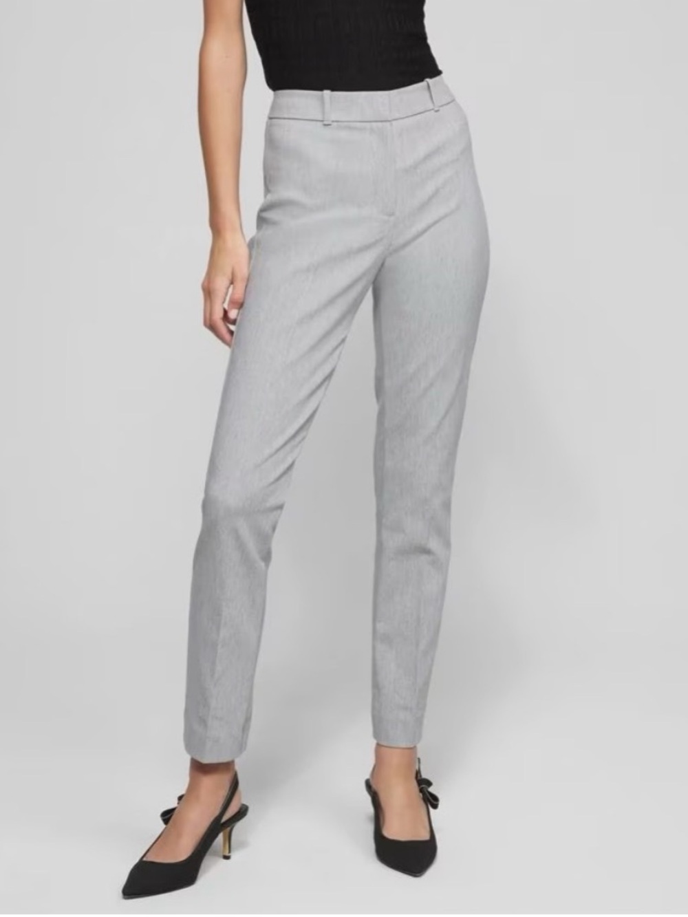 White House Black Market The Slim Ankle Pants Size 0 Moonlight Grey Trousers